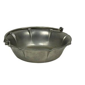 Vintage Royal Holland Pewter Bowl w/Folding Handle